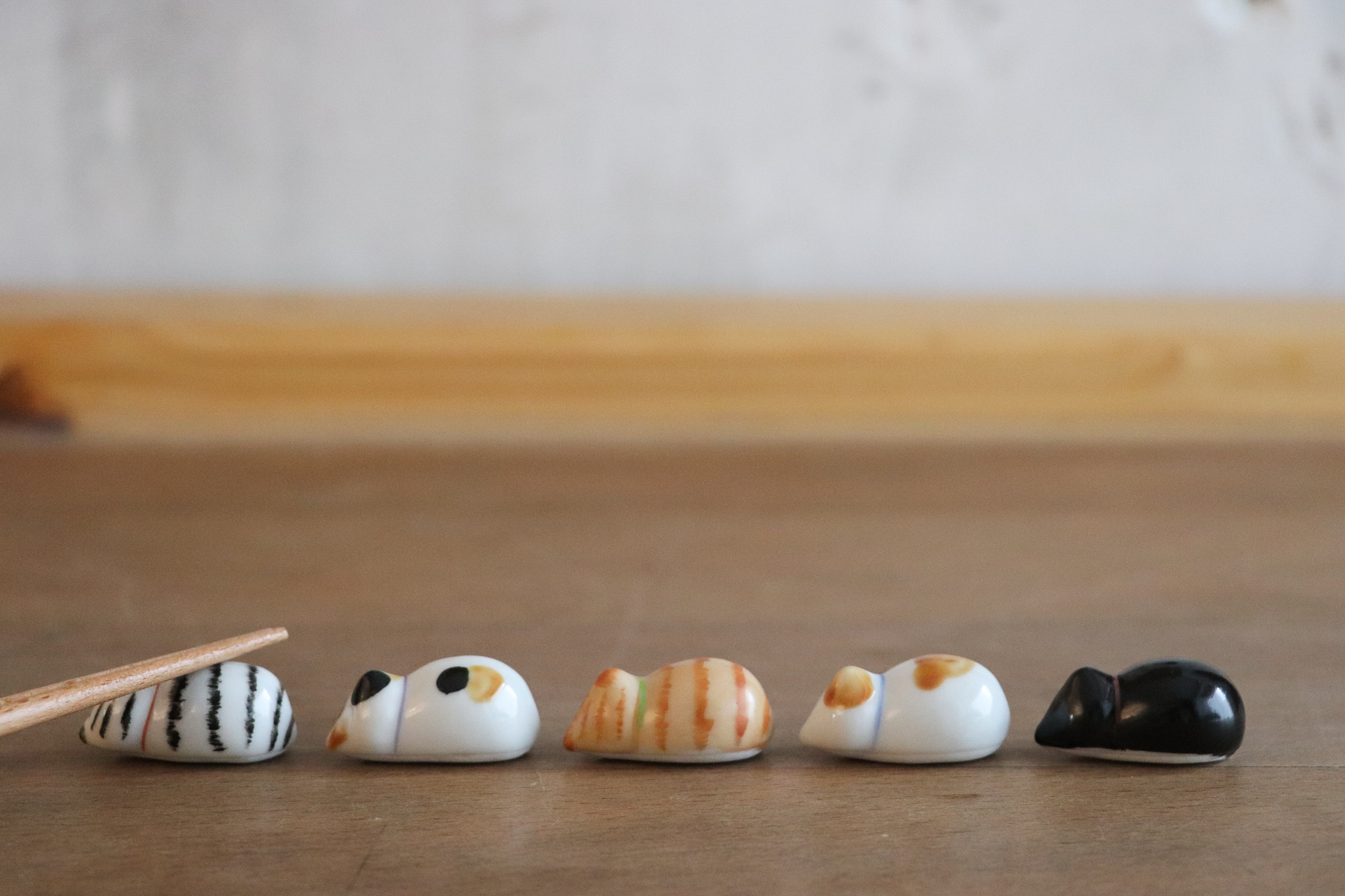 京燒 清水燒 睡貓 筷架