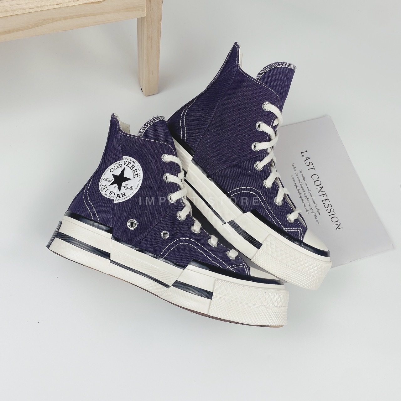 Converse Chuck Taylor All Star 1970s Plus 解構帆布鞋黑藍白紫