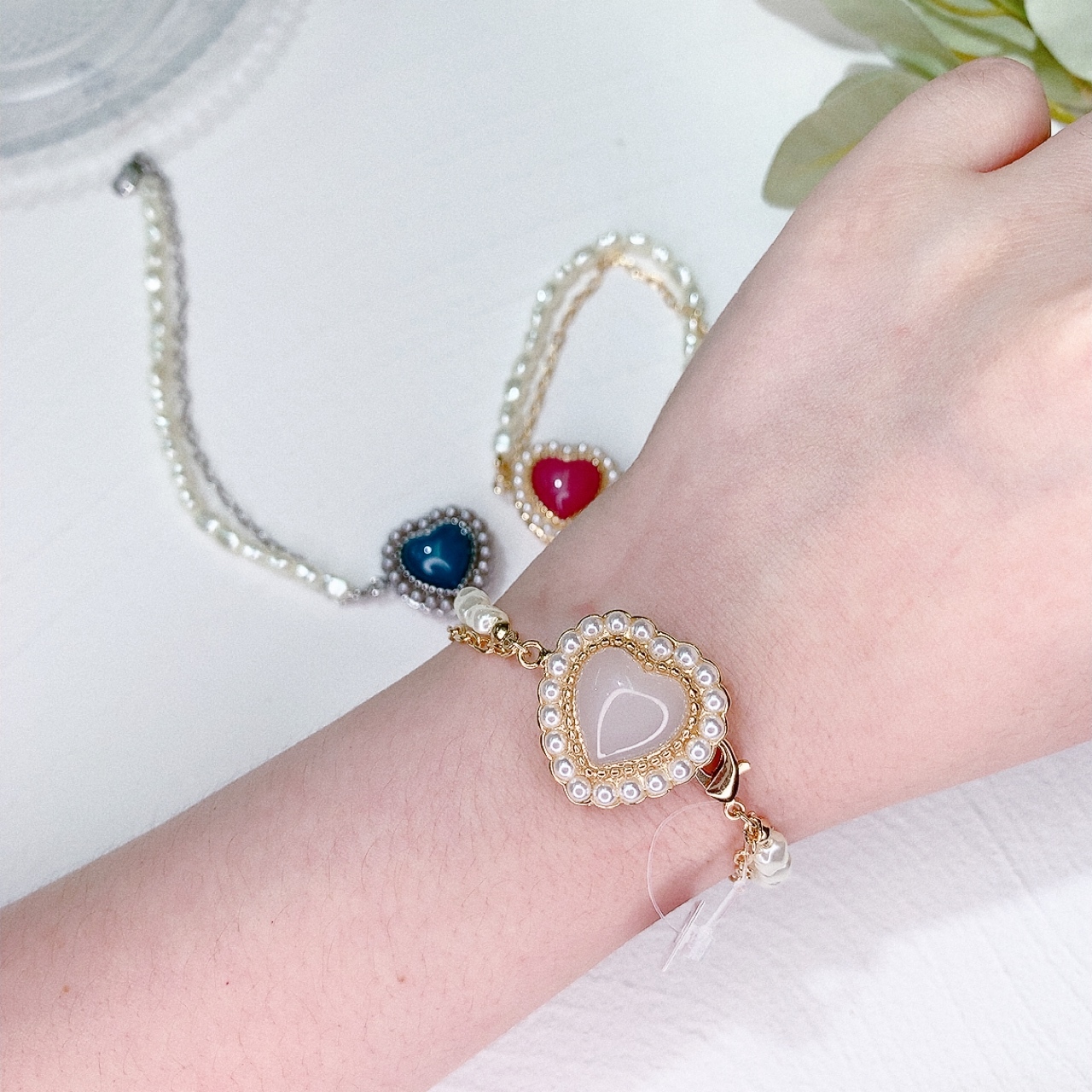 心形珍珠手鏈