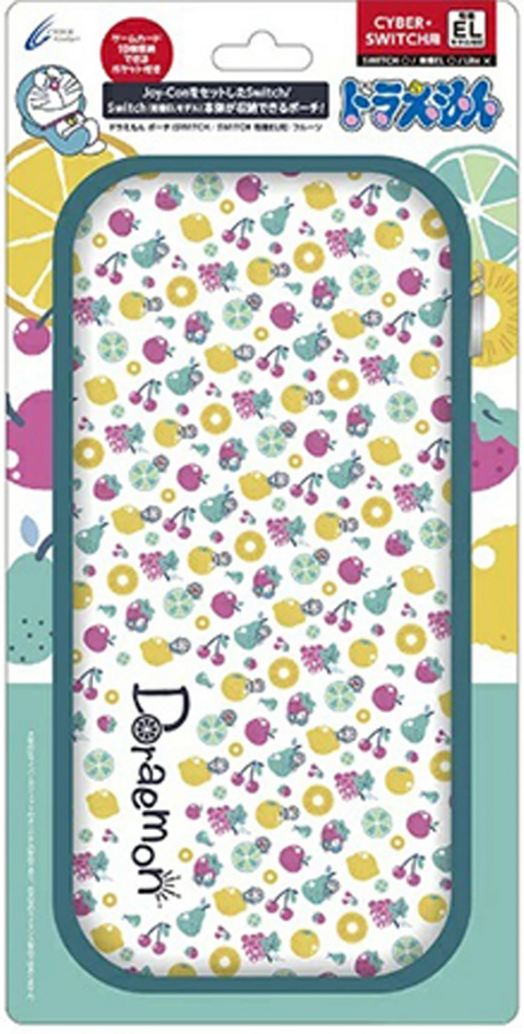 NS CYBER Gadget 主機收納包 哆啦A夢 水果圖騰