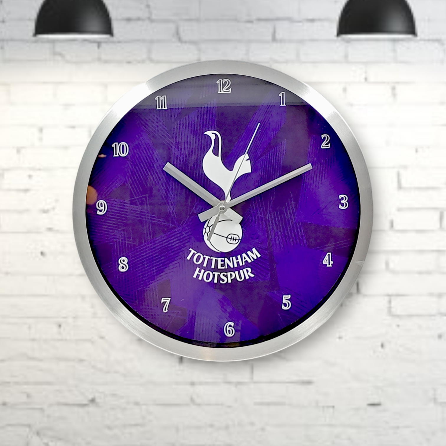 熱刺會徽油壓針掛牆鐘