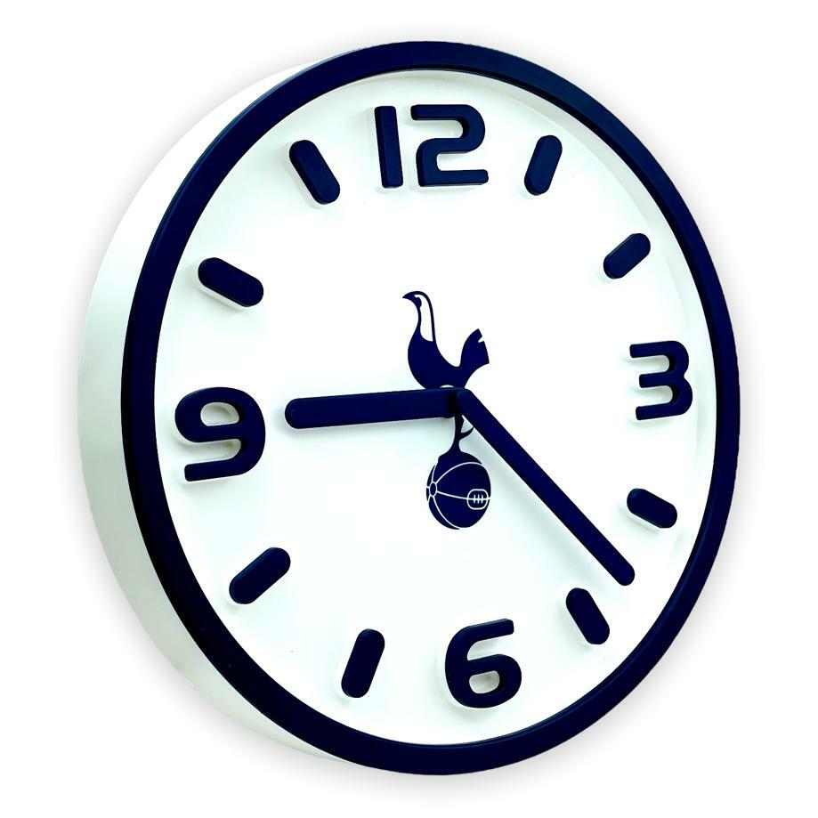 熱刺白藍色立體掛牆時鐘