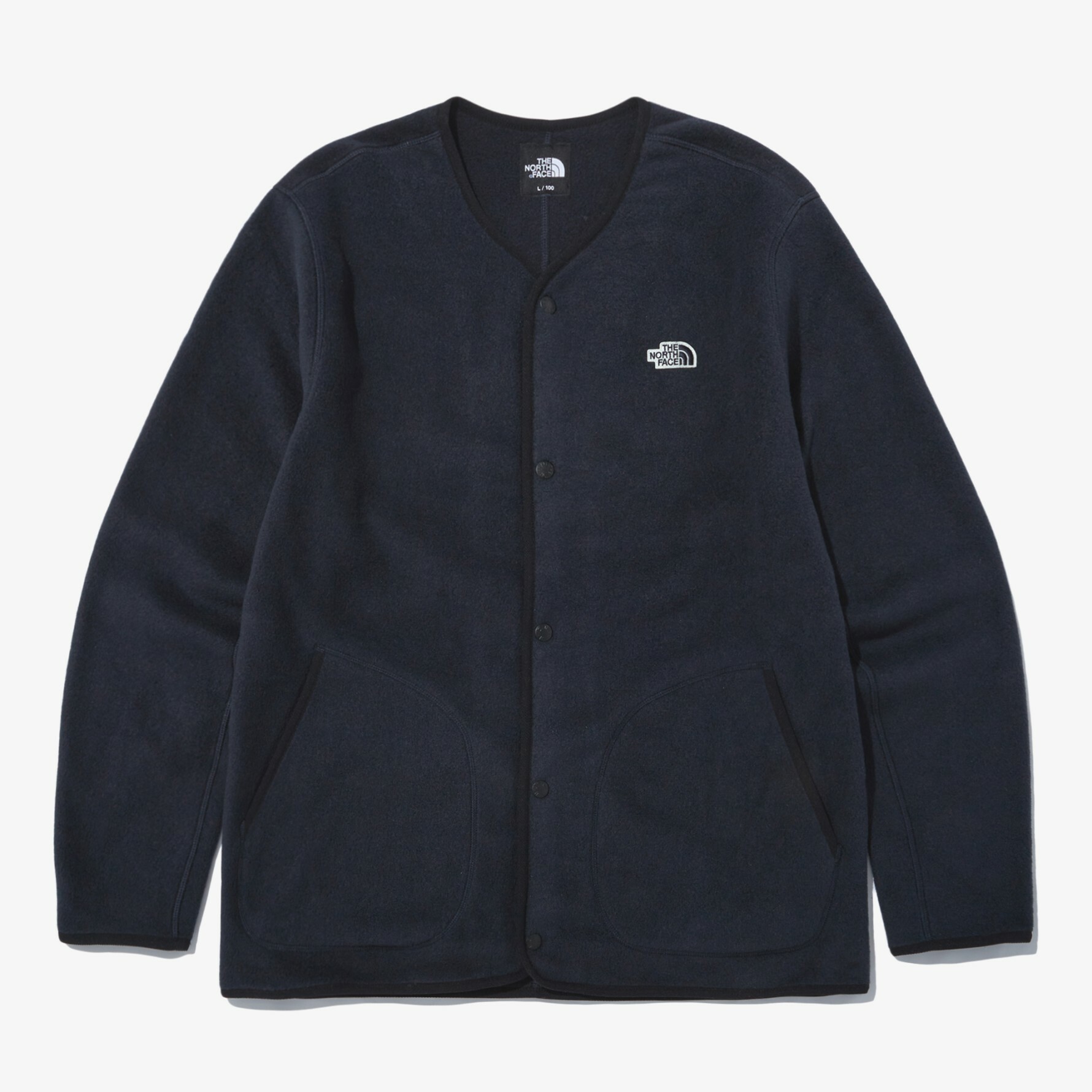 THE NORTH FACE ACAMPO EX CARDIGAN 長袖 開襟羊毛衫 深藍 NJ5JN63B