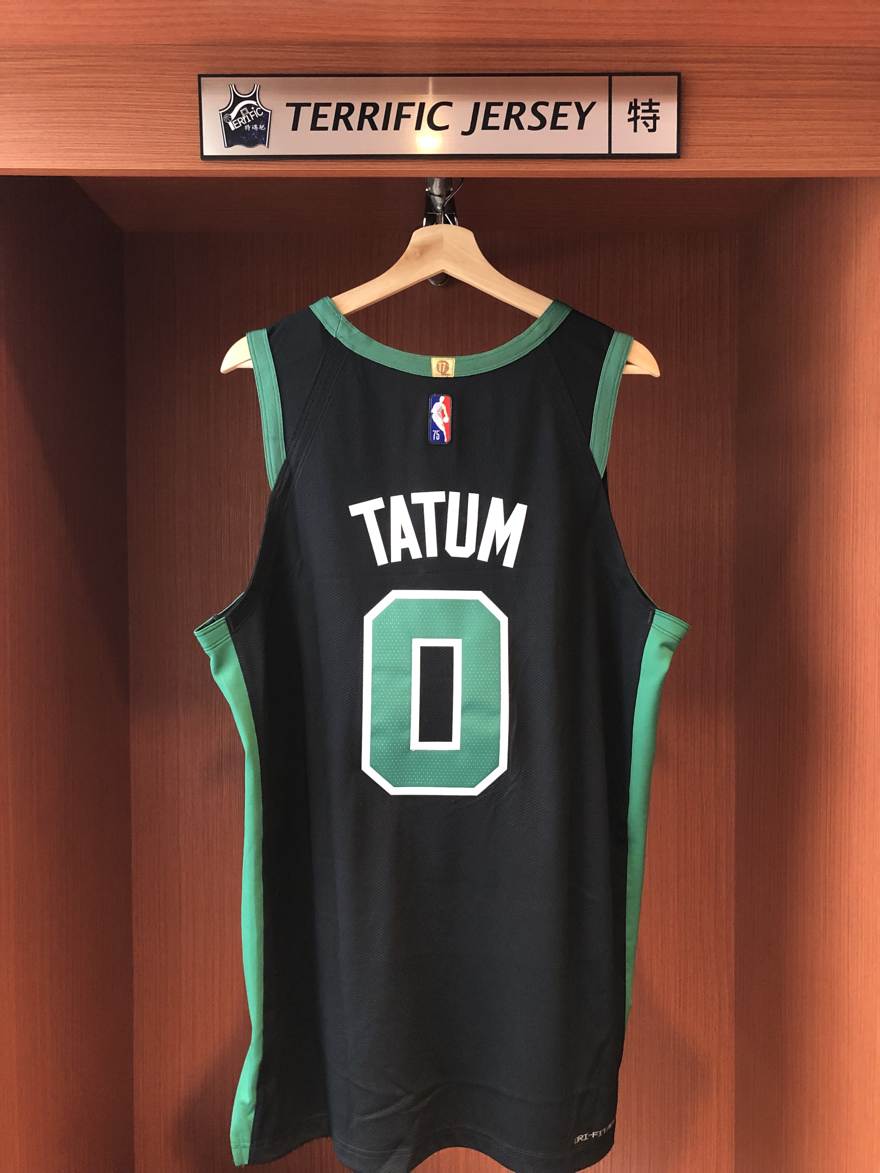 NBA球衣 Jayson Tatum 波士頓賽爾提克黑綠 75周年 鑽石標 Statement Jordan Authentic 球員版 隊名電繡 全新
