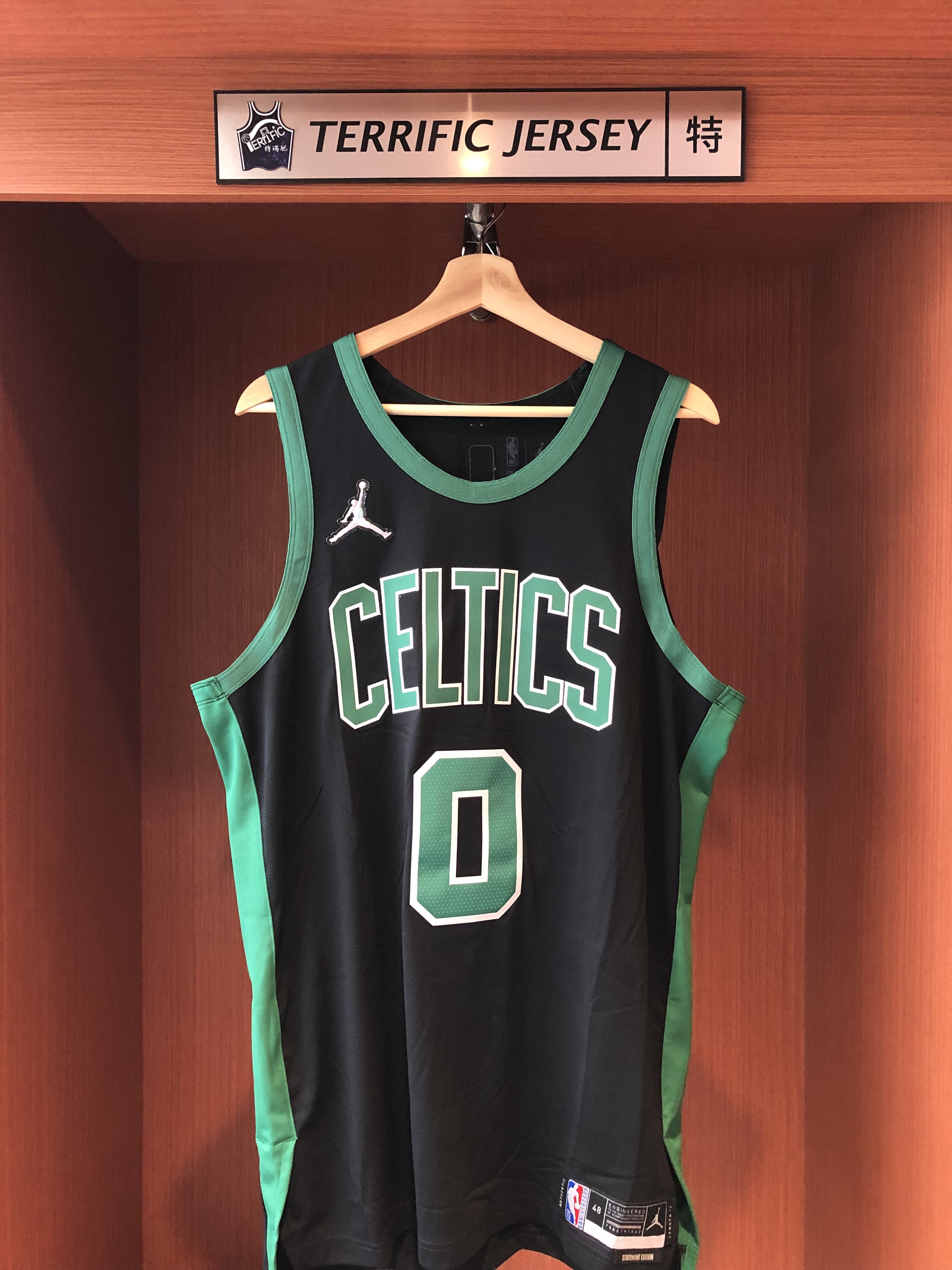 NBA球衣 Jayson Tatum 波士頓賽爾提克黑綠 75周年 鑽石標 Statement Jordan Authentic 球員版 隊名電繡 全新