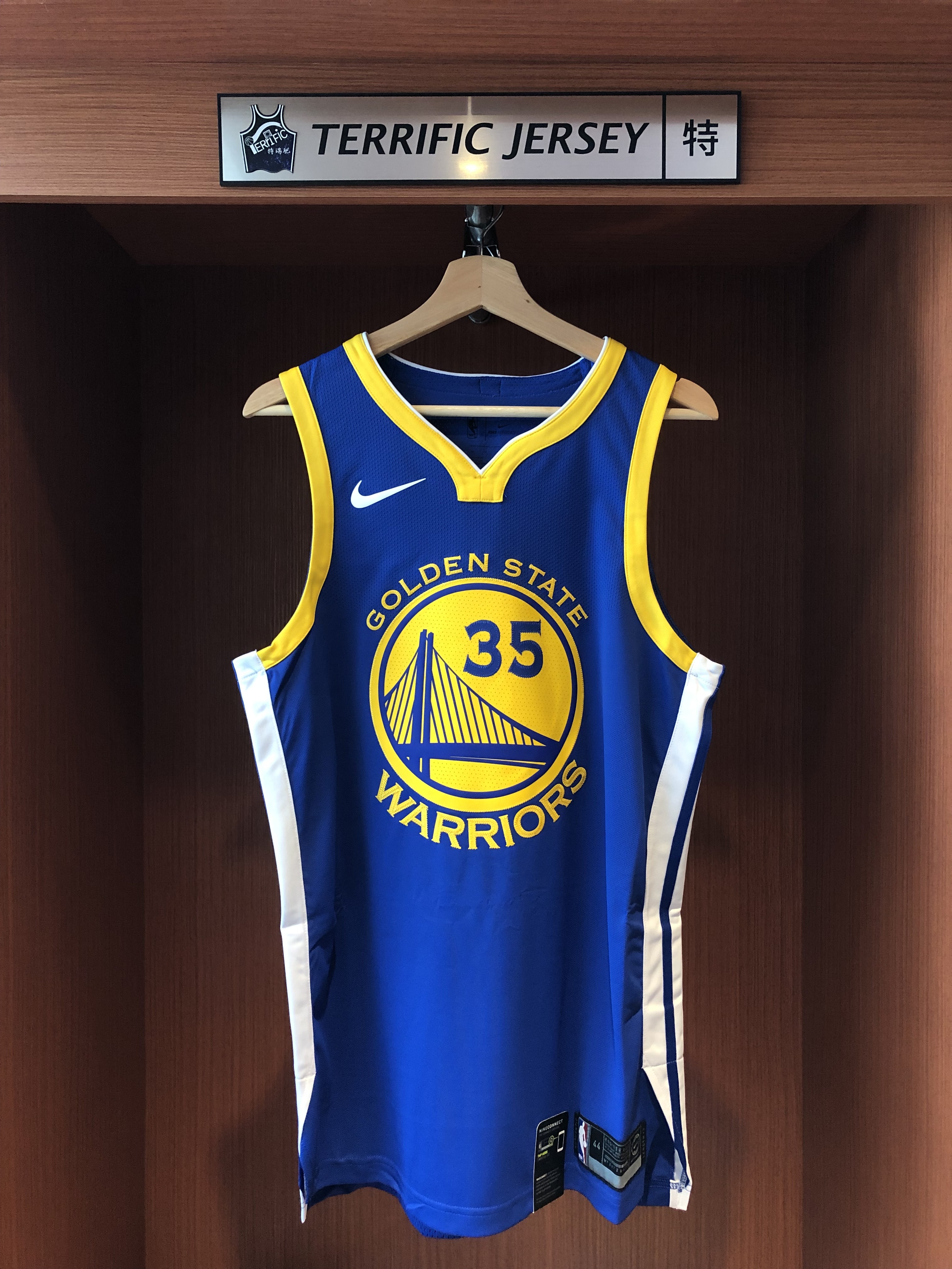 NBA球衣 Kevin Durant 金州勇士藍 Icon Nike Authentic 球員版 電繡 全新