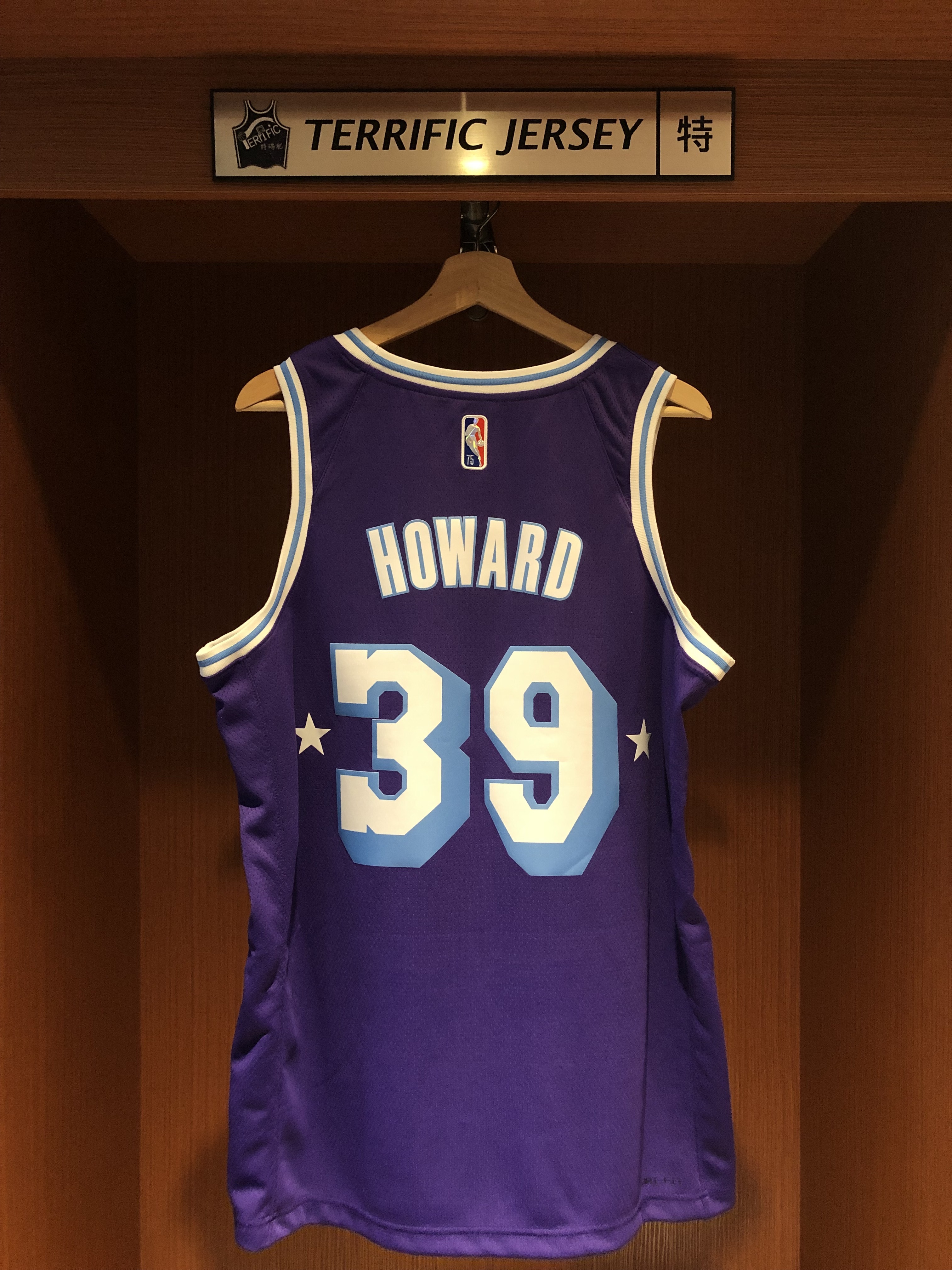 NBA球衣 Dwight Howard 洛杉磯湖人城市 75周年 鑽石標 City Nike Swingman 球迷版 熱轉印 全新