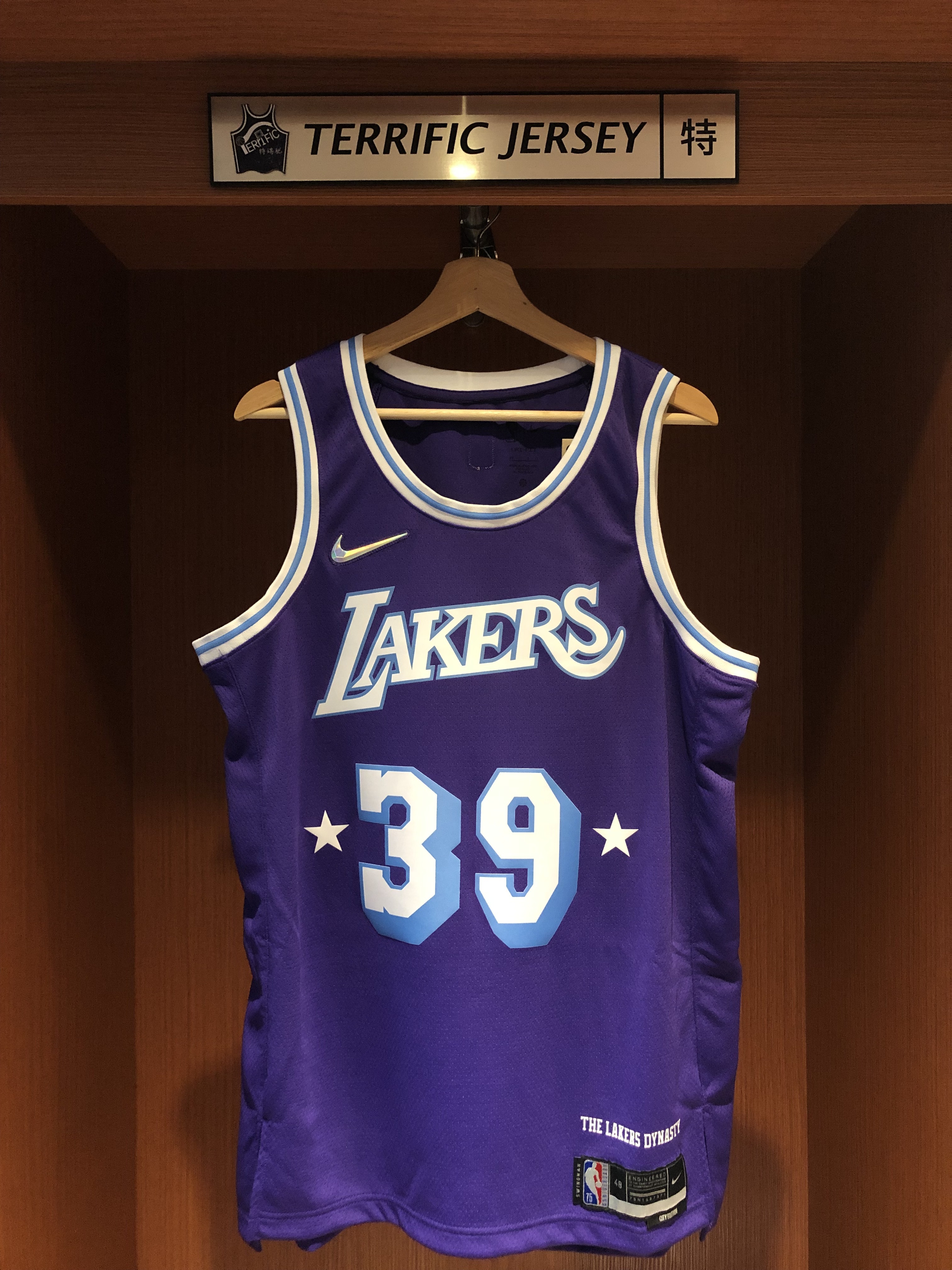 NBA球衣 Dwight Howard 洛杉磯湖人城市 75周年 鑽石標 City Nike Swingman 球迷版 熱轉印 全新