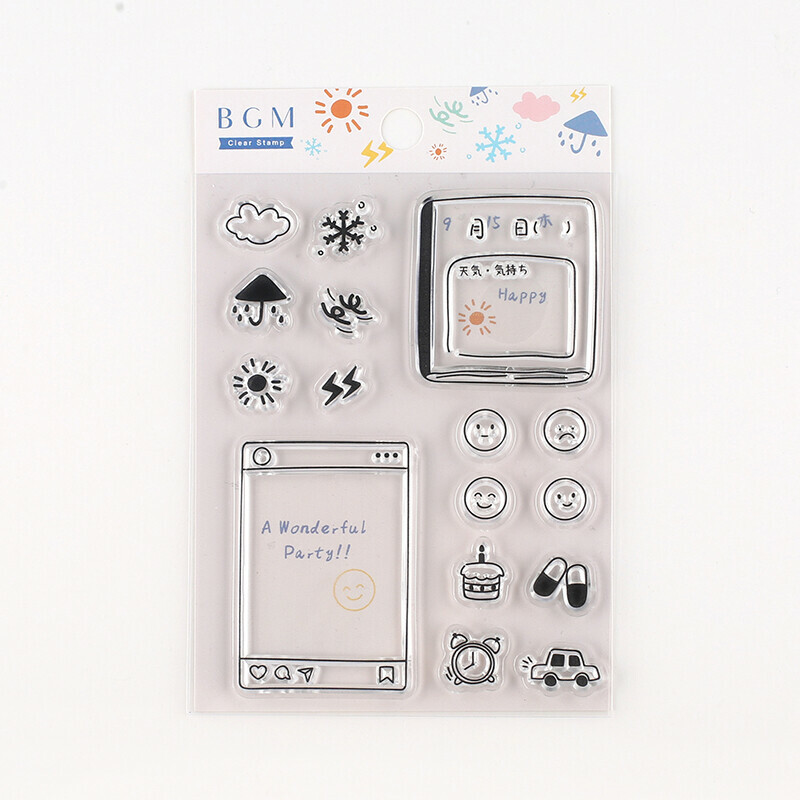 日記  +Clear Stamp 透明印章組 ｜日本BGM