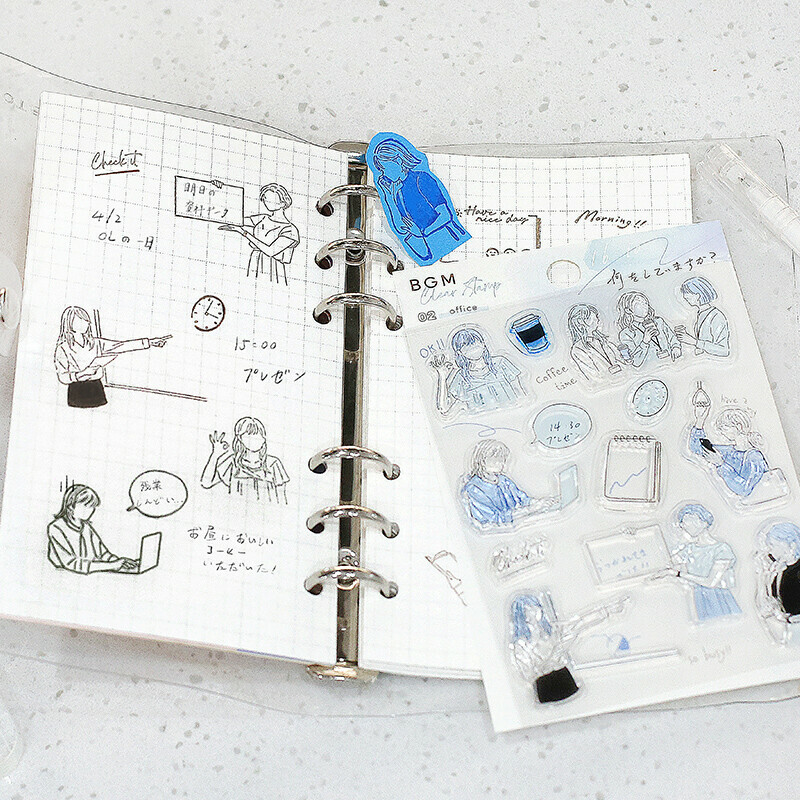 辦公室 大人女子系列   +Clear Stamp 透明印章組 ｜日本BGM