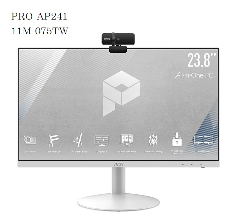 米特3C數位–MSI 微星 PRO AP241 11M-075TW 24型/白/AIO液晶電腦