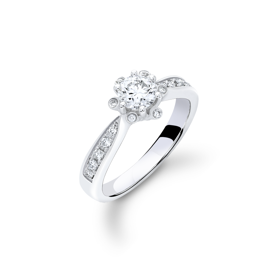 眾星拱月 — GIA50分鑽石戒指