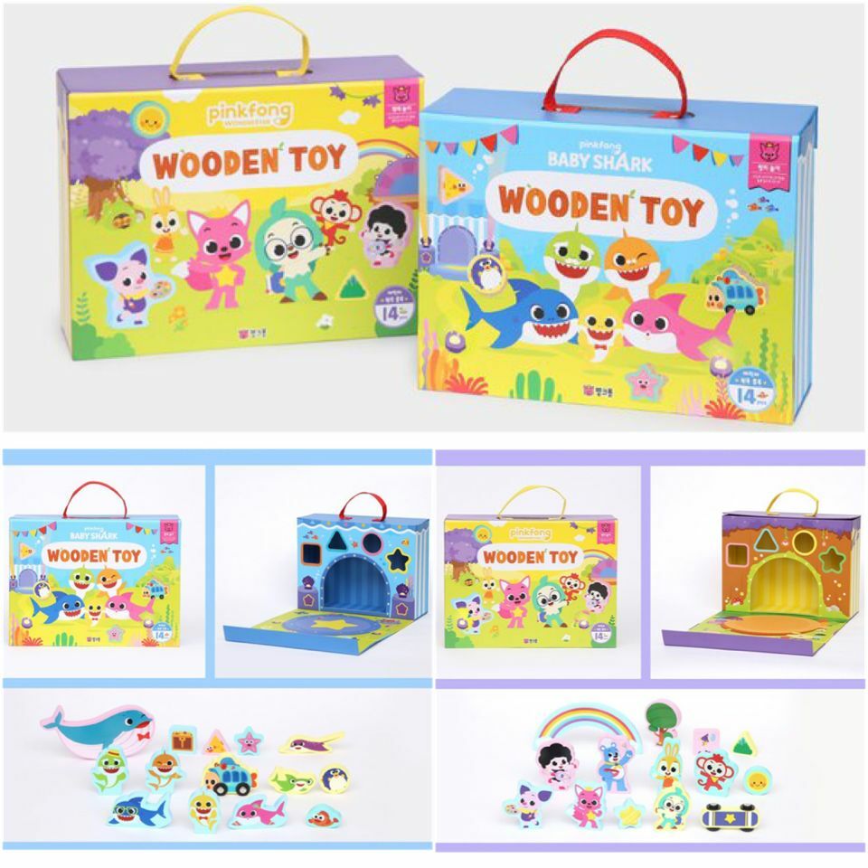 韓國直送 🇰🇷 Pinkfong/Baby Shark木製小劇場玩具套裝