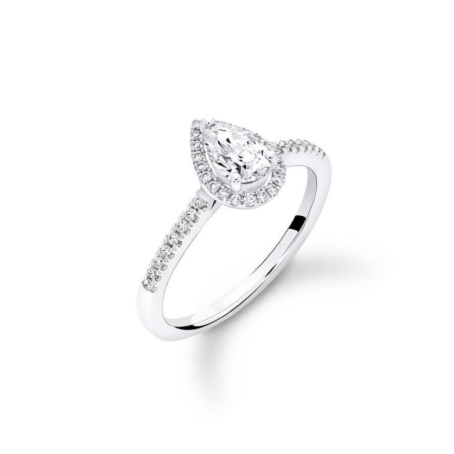 光之旅途 — GIA50分水滴形鑽戒 (白K金)