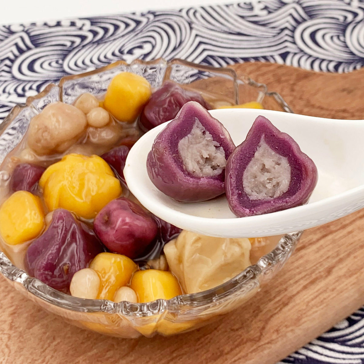 台灣包餡芋香薯球 (紫薯) 600g