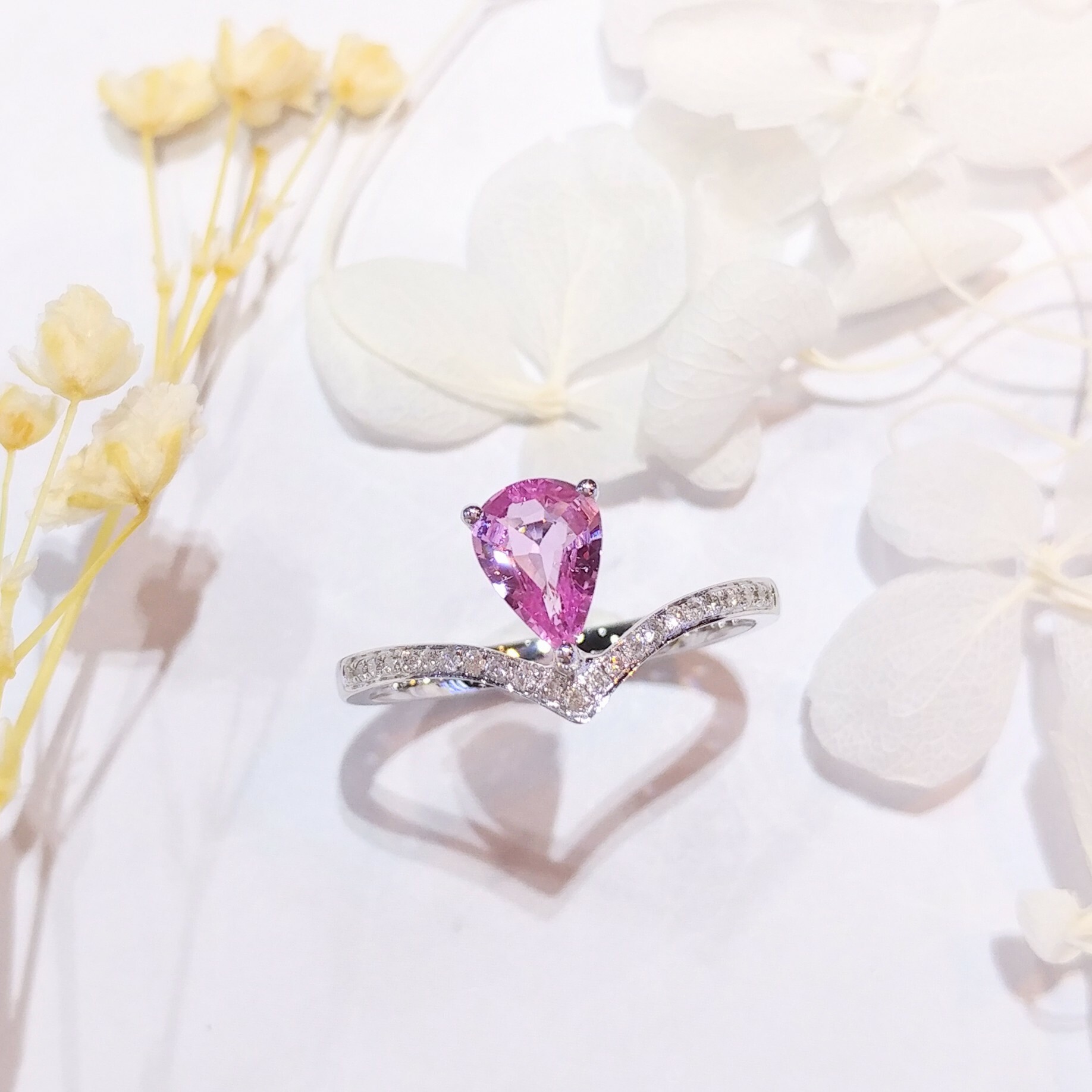 18K White Gold 0.60ct Sapphire and Diamond Ring