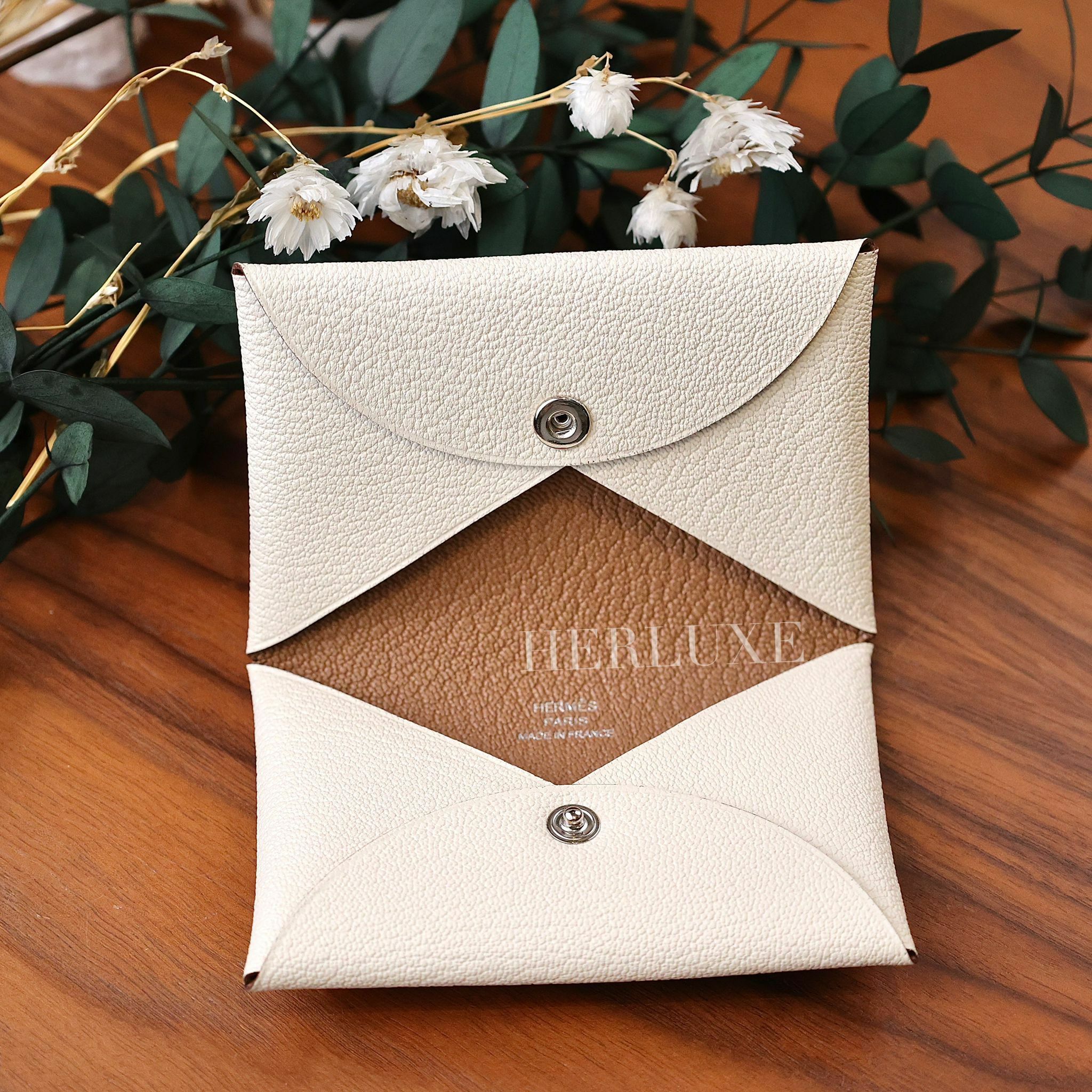 Calvi card holder i2 nata / 2J quebracho chèvre