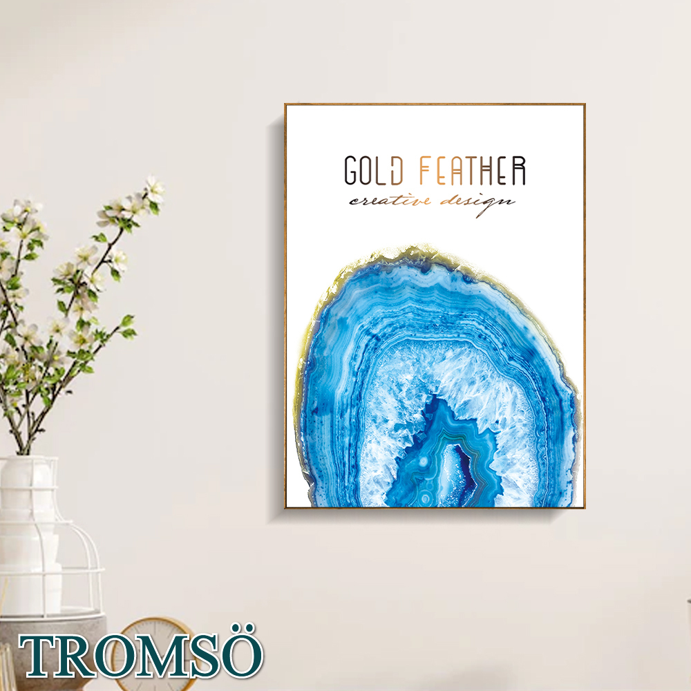 49折 - 北歐生活版畫有框畫29X39-里約藍調WA201