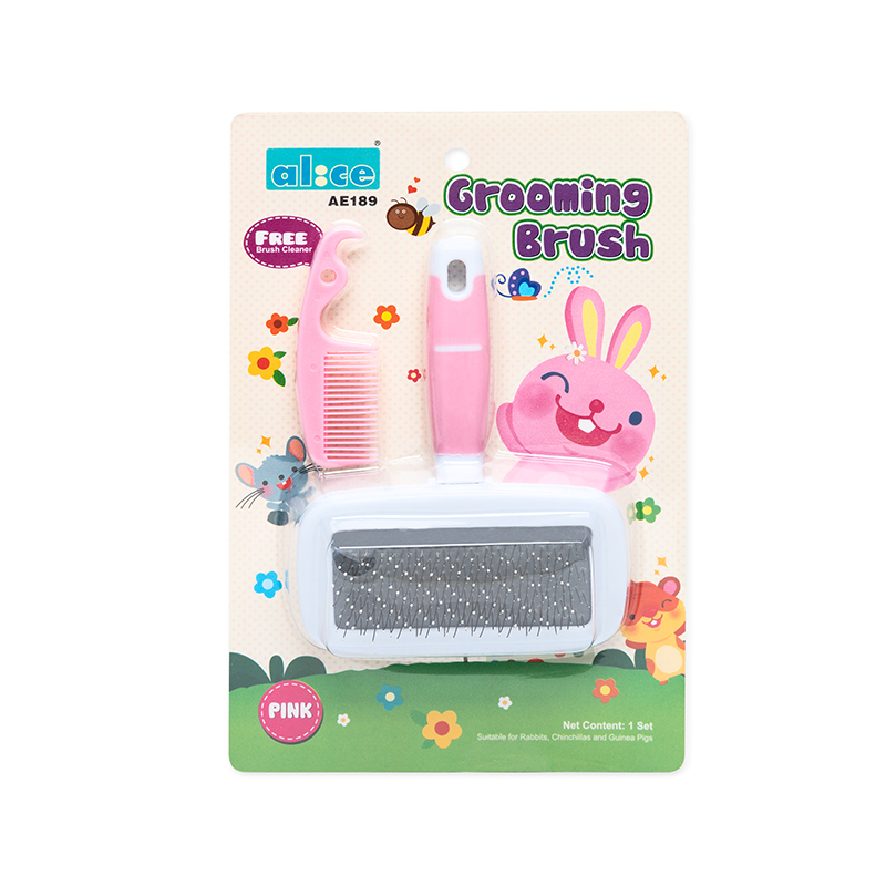 Alice 小寵針梳 (附送除毛梳) - 粉紅色
