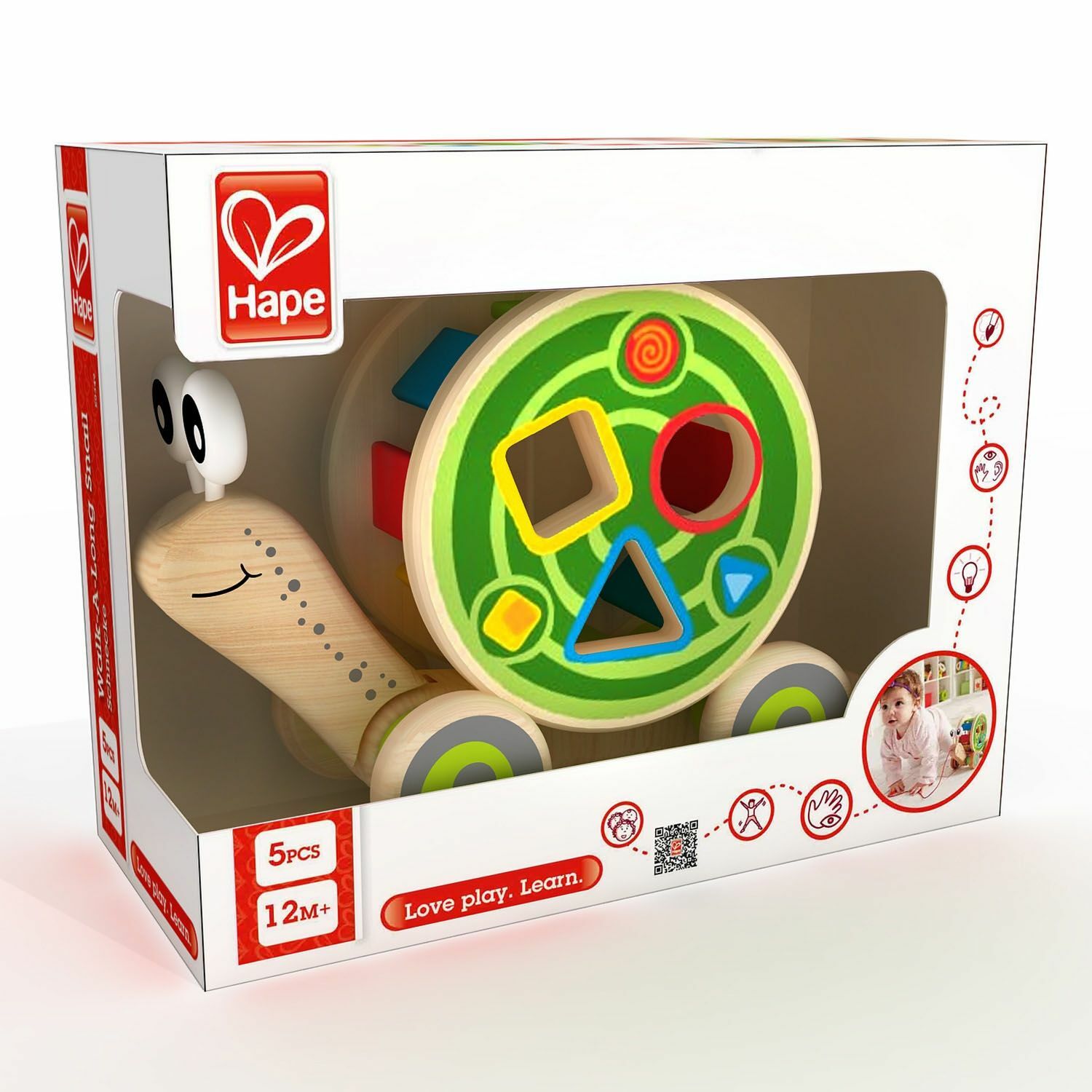 Hape Walk-A-Long Snail, E0349