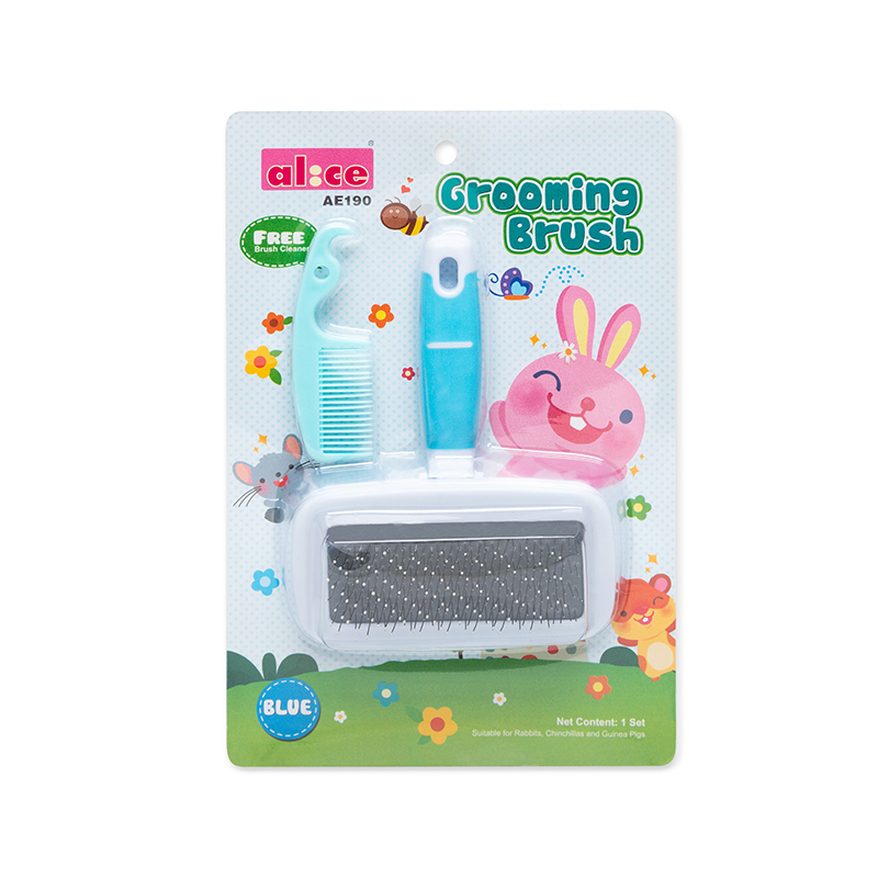 Alice 小寵針梳 (附送除毛梳) - 藍色