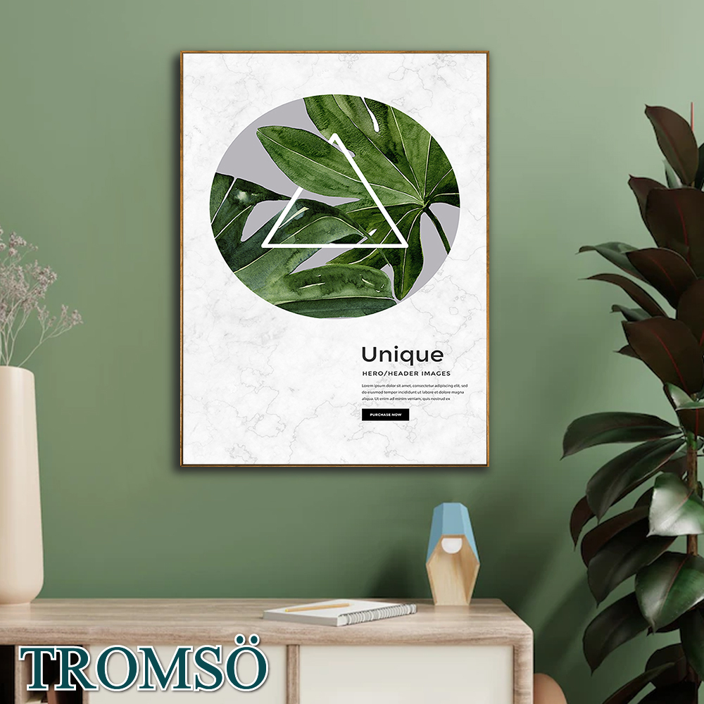 49折 - 北歐生活版畫有框畫29X39-簡約綠林WA200