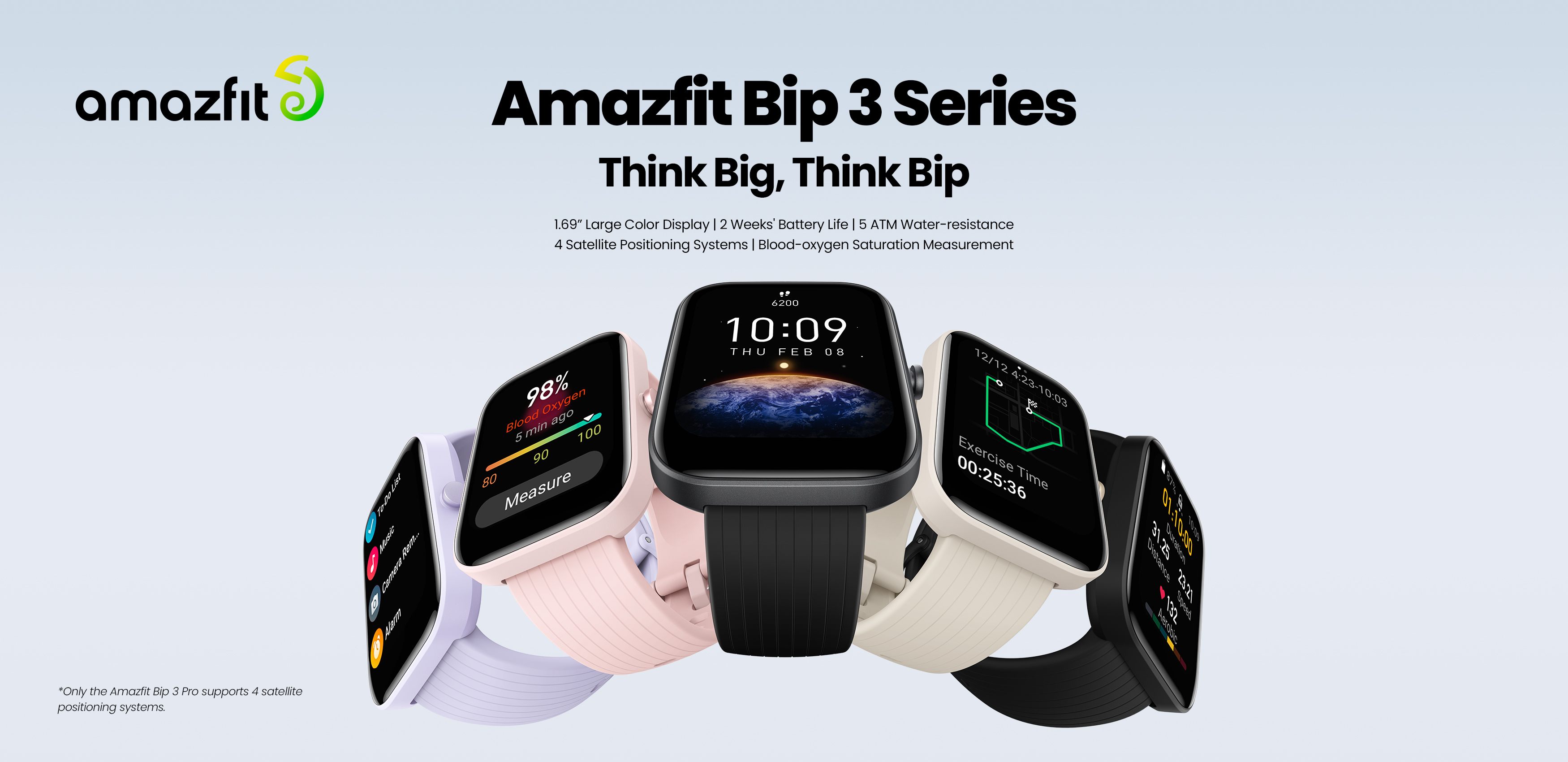 BIP 3 Pro, Black 智能手錶