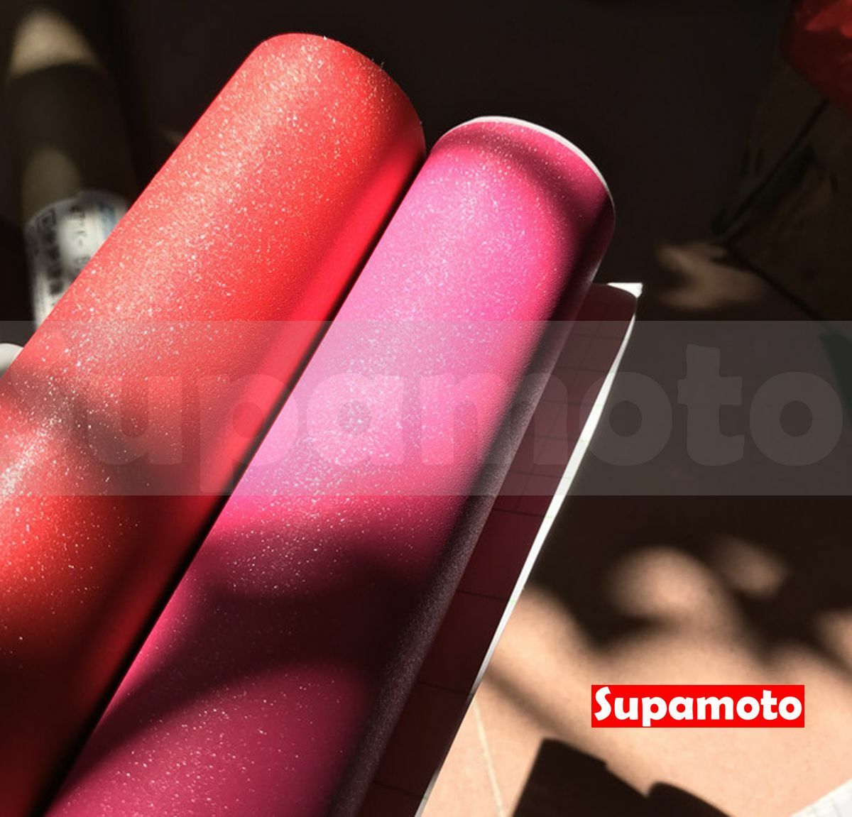 -Supamoto- 閃點膜 鮮紅 紅色 亮黑 珍珠 磨砂 珠光 閃點 貼膜 紅 鑽石 改色膜 變色 汽車 改色 亮面