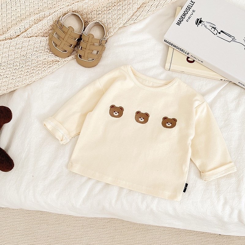 三隻小熊刺繡上衣