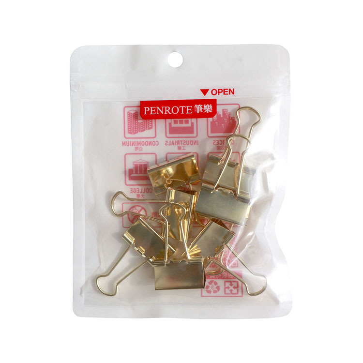 【PENROTE筆樂】金色長尾夾  (四款尺寸)
