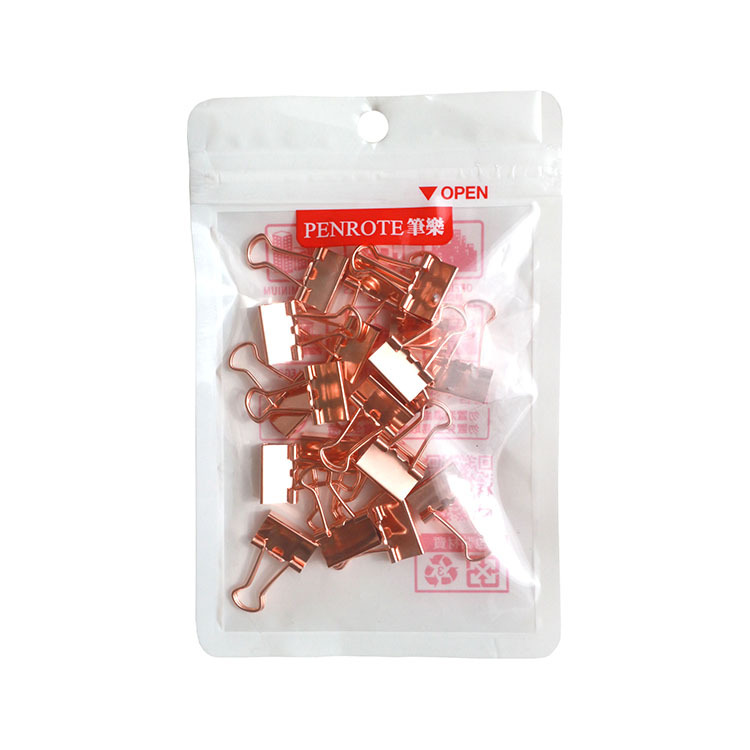 【PENROTE筆樂】玫瑰金長尾夾 (四款尺寸)