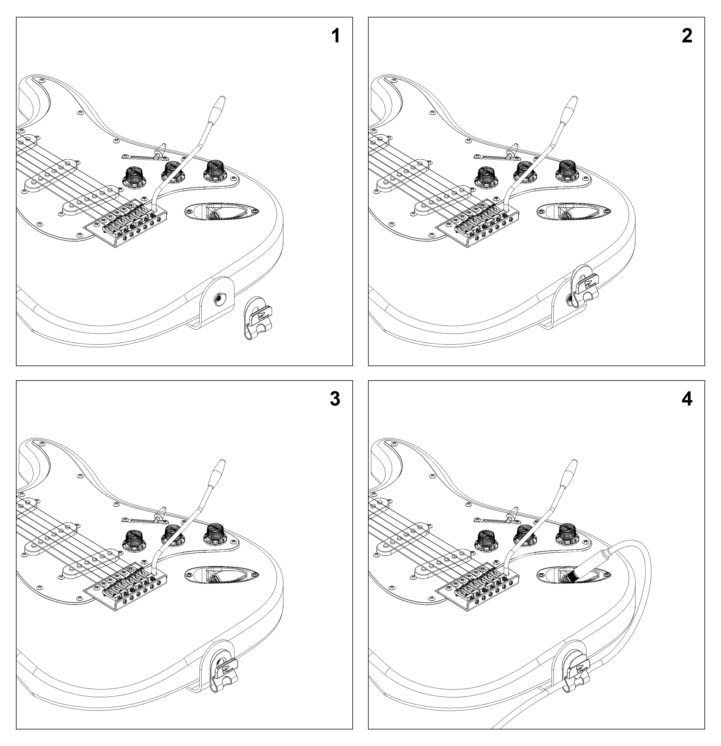 IVU Creator SMART STRAP BLOCK 三合一安全背帶扣/導線夾/PICK夾一組兩顆