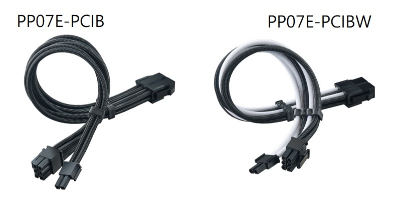 米特3C數位–SilverStone 銀欣 PP07-E /1xPCIe 8pin(6+2)標準延長電源線材/PP07E-PCIB黑/PP07E-PCIBW黑白