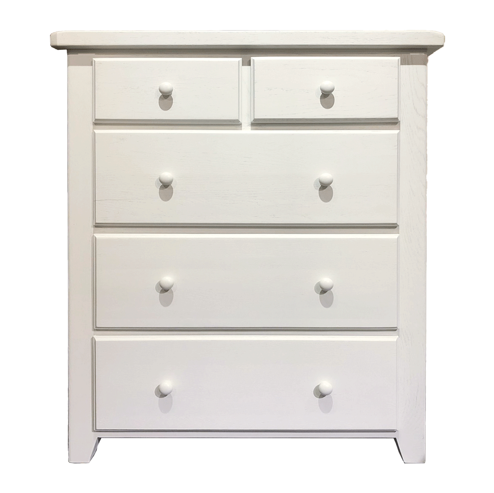 【OAK橡木】五斗高櫃-白色