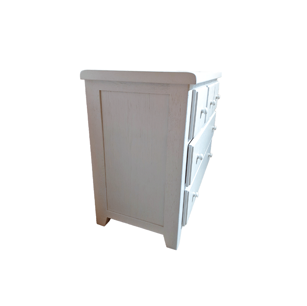 【OAK橡木】五斗矮櫃-白色