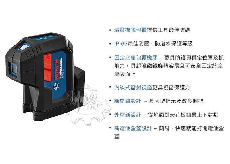 ＊中崙五金【附發票】原廠公司貨 BOSCH 360度旋轉底座 綠光3點雷射儀 GPL 3 G 防護等級IP65
