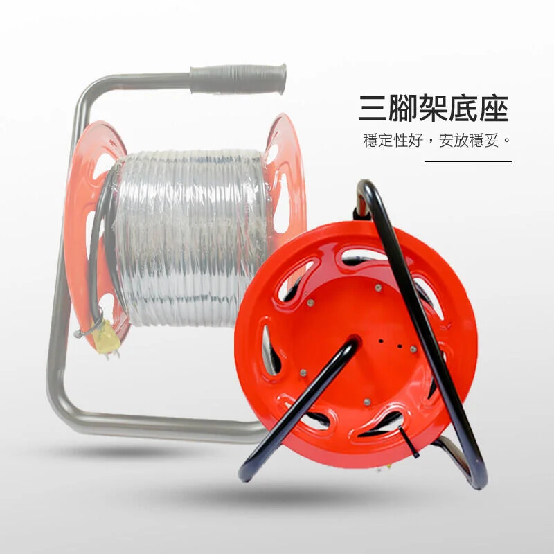＊中崙五金【附發票】台灣製 電精靈3蕊3.5mm*100尺(30米) DL-3100A工業動力電纜輪座延長線 雙開關