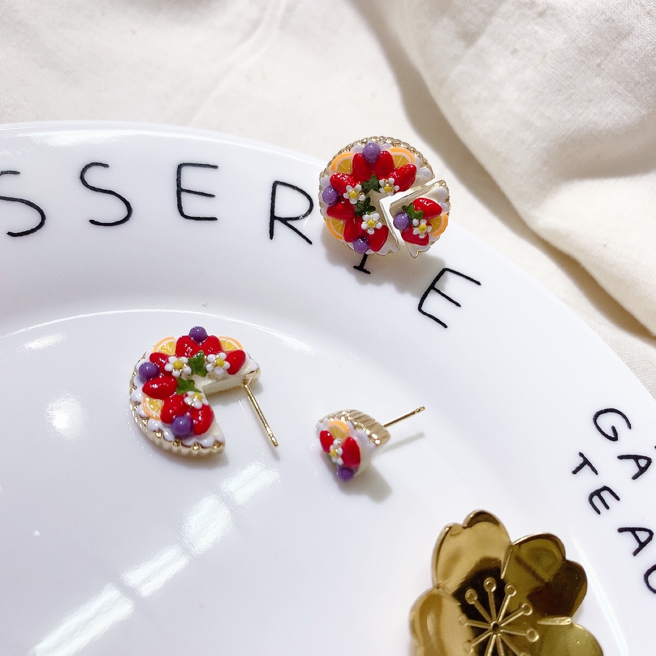 Ayatorie 水果撻耳環/戒指