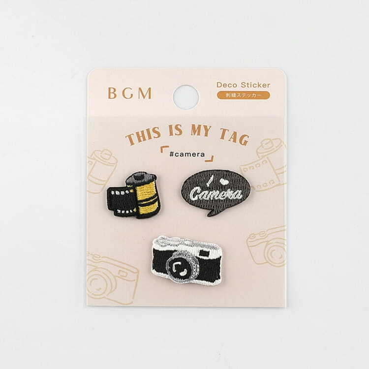 相機款 MY TAG刺繡貼紙 燙貼｜日本BGM