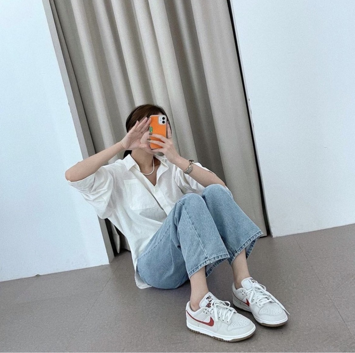 <快速出貨> Nike Dunk Low SE 85 Double Swoosh Sail Orange