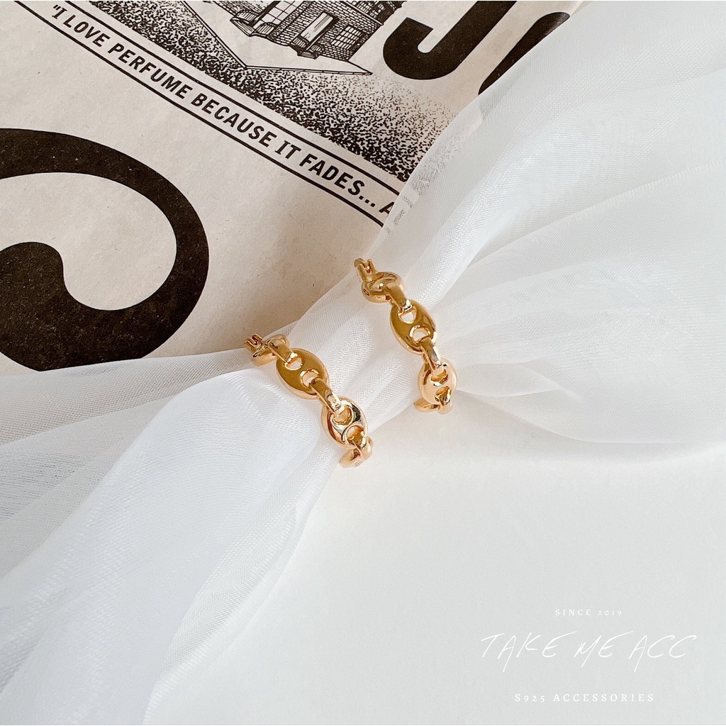 粗曠豬鼻圈圈｜純銀針耳環