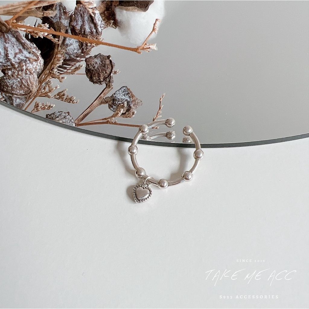 垂墜小愛心｜純銀戒指