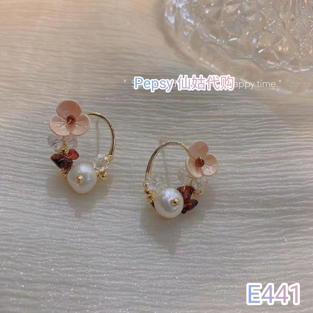 夏天的味 小碎花耳钉