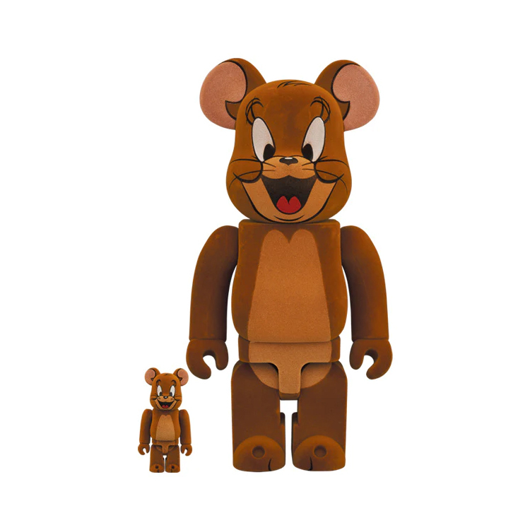 -(E14c)-BE@RBRICK TOM & JERRY JERRY 400%+100% FLOCKY VER. 傑利鼠 植絨版
