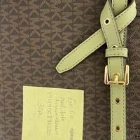 [S] MICHAEL KORS EMILIA MED TOTE,BROWN GREEN, 194900876220 (SMK125)