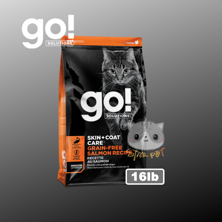 GO! SOLUTIONS™ 護膚美毛系列 無穀物 三文魚貓糧配方 16lb