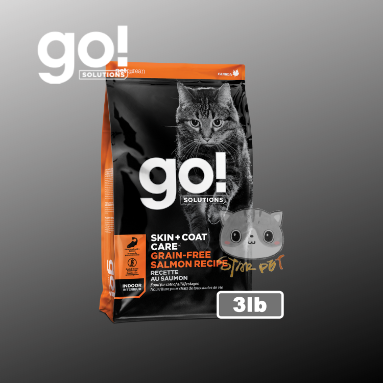 GO! SOLUTIONS™ SKIN+COAT CARE Grain Free Salmon Cat Food Recipe 3lb