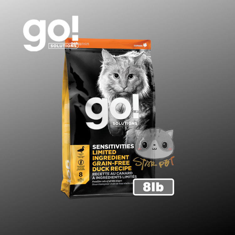 GO! SOLUTIONS™ 低敏美毛系列 鴨肉貓糧配方 8lb