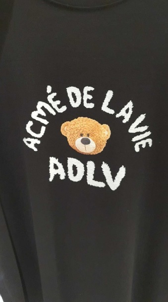 [S] ADLV BEAR DOLL SHORT SLEEVE T-SHIRT,BLACK, ADLV21SS-SSADBK-TBD (SAV70)
