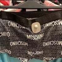 [S] MOSCHINO ALLOVER LOGO BOXER SHORTS,BLACK, 1T4736-8123-1555 (SM215)
